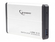 Gembird EE2-U3S-2-S, External enclosure for 2.5'' SATA HDD with USB3.0(5Gb/s) interface, Silver